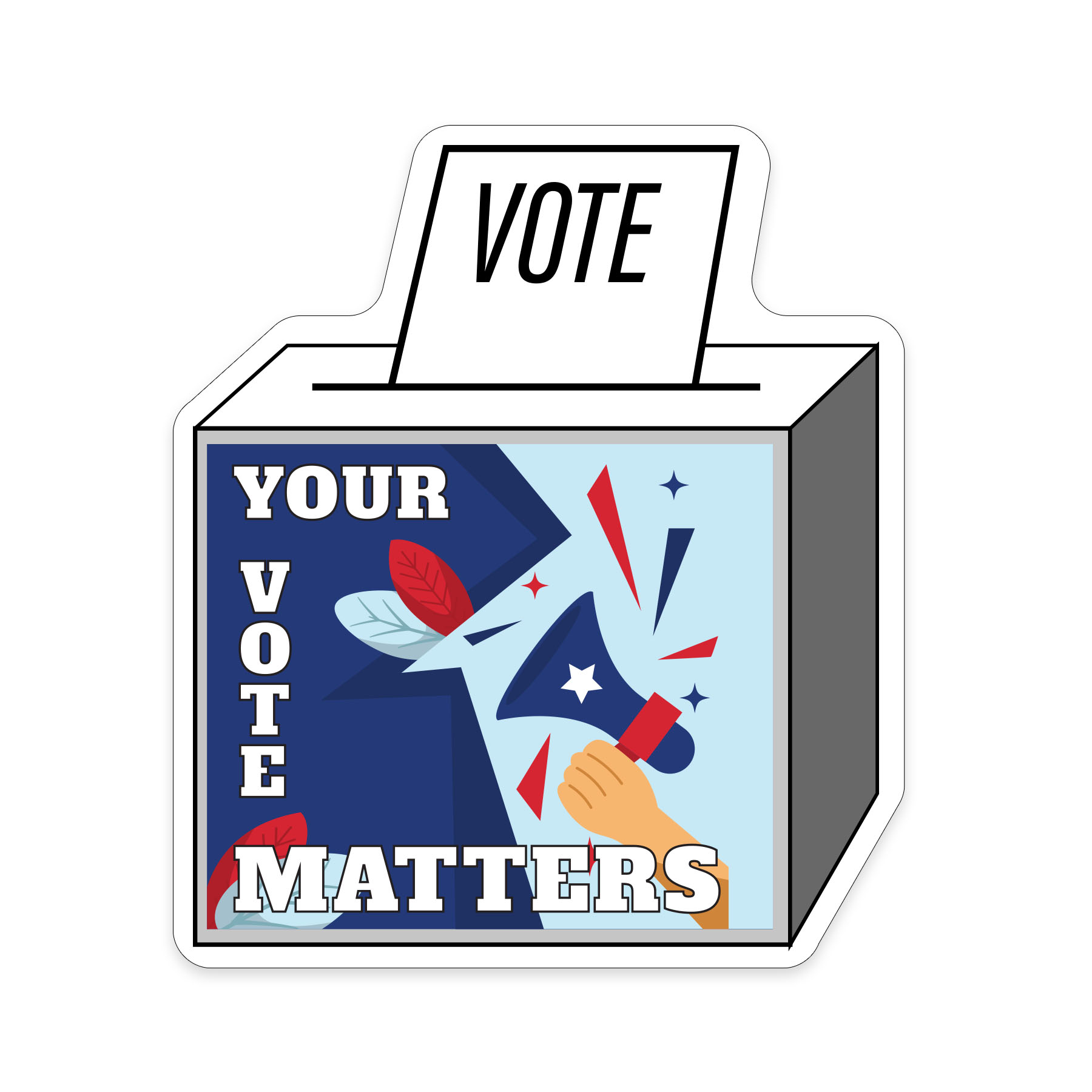 VOTE1-35        - Vote Shaped NoteKeeper™ Magnet 35 Mil                            